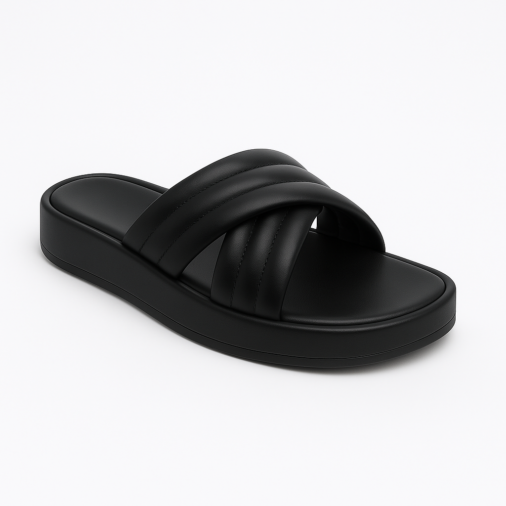 20250804_1508_Black Slide Sandal_remix_01k1t8q4pyftmb7sx0rak5nz29