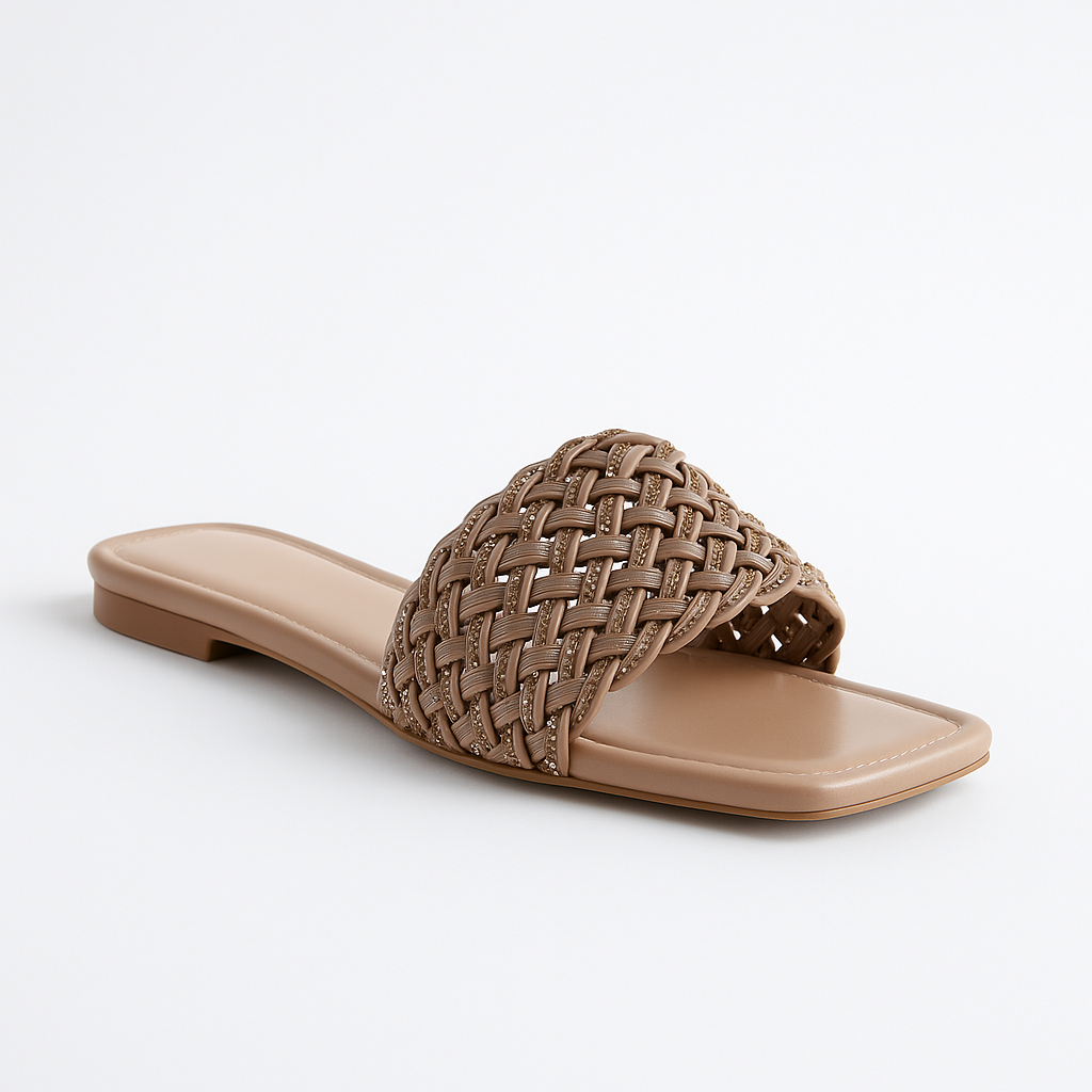 20250804_1546_Woven Sandal Display_remix_01k1tay1cme47ans03gn3z9vtz